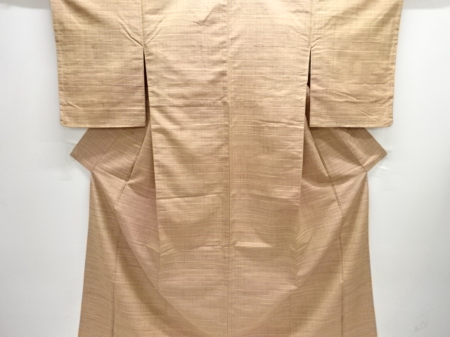 JAPANESE KIMONO / SILK / HAND WOVEN TSUMUGI / STRIPE
